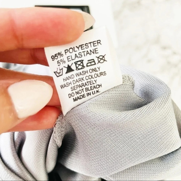 MISSGUIDED Grey Mock Neck One Piece Romper NWT Size 6 - Picture 9 of 9